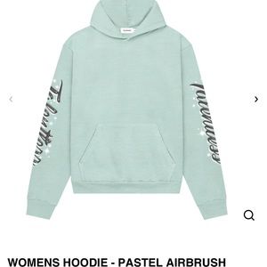 NWOT women’s Talentless Pastel Airbrush mint green hoodie size xs